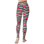 Stripes & Hearts Yoga Leggings