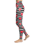 Stripes & Hearts Yoga Leggings
