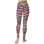 Stripes & Hearts Yoga Leggings