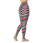 Stripes & Hearts Yoga Leggings