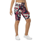 Sugar Skull Biker Shorts