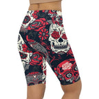 Sugar Skull Biker Shorts