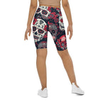 Sugar Skull Biker Shorts