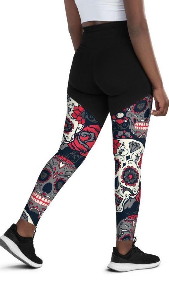 Sugar Skull Compression Leggings