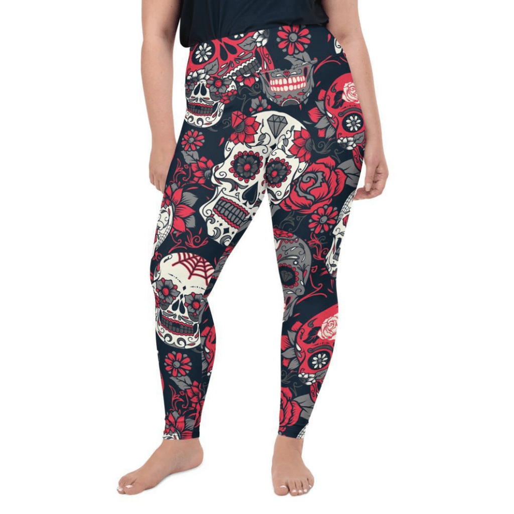 Plus size sugar skull leggings outlet