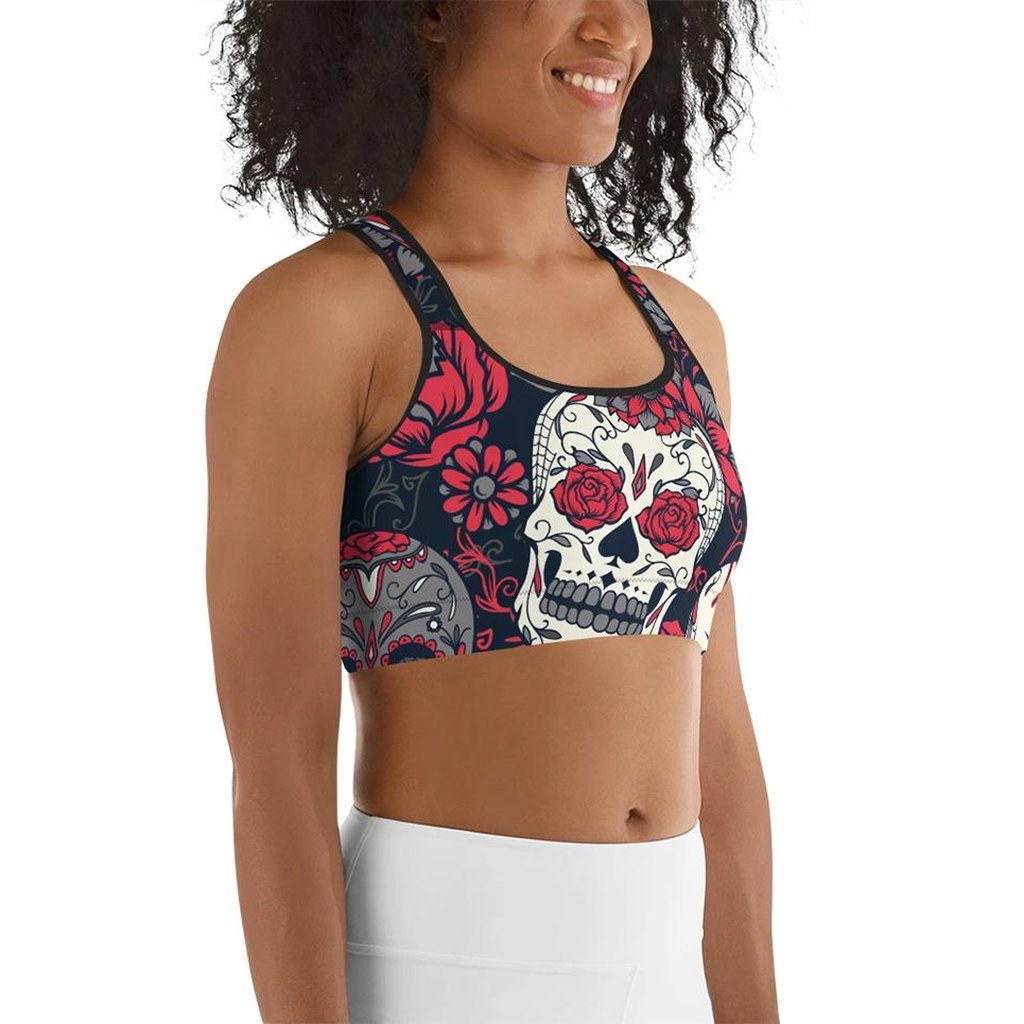 Sugar Skull Sports Bra