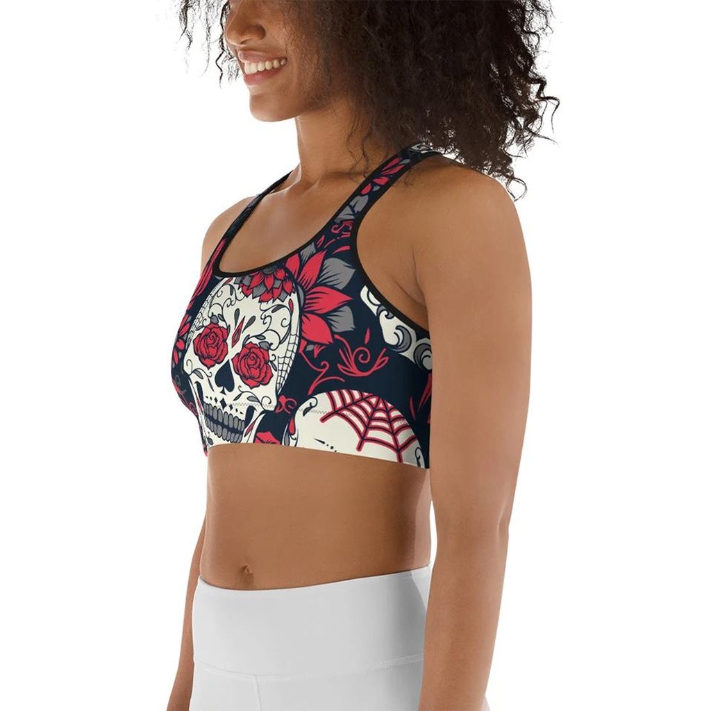 Sugar Skull Sports Bra