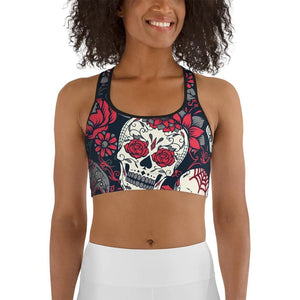 Sugar Skull Sports Bra