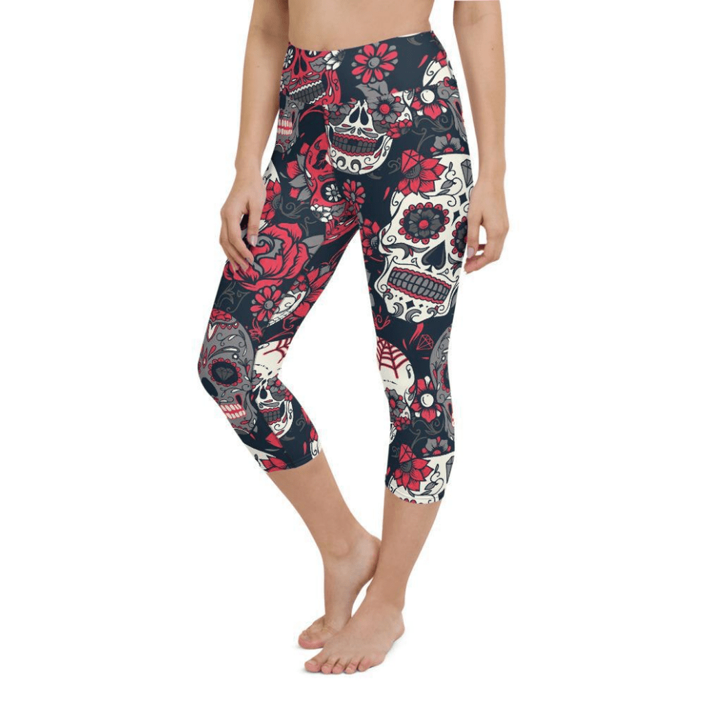 Sugar Skull Yoga Capris