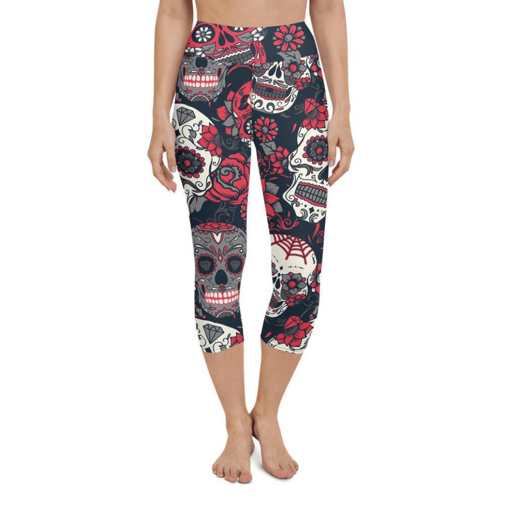 Sugar Skull Yoga Capris