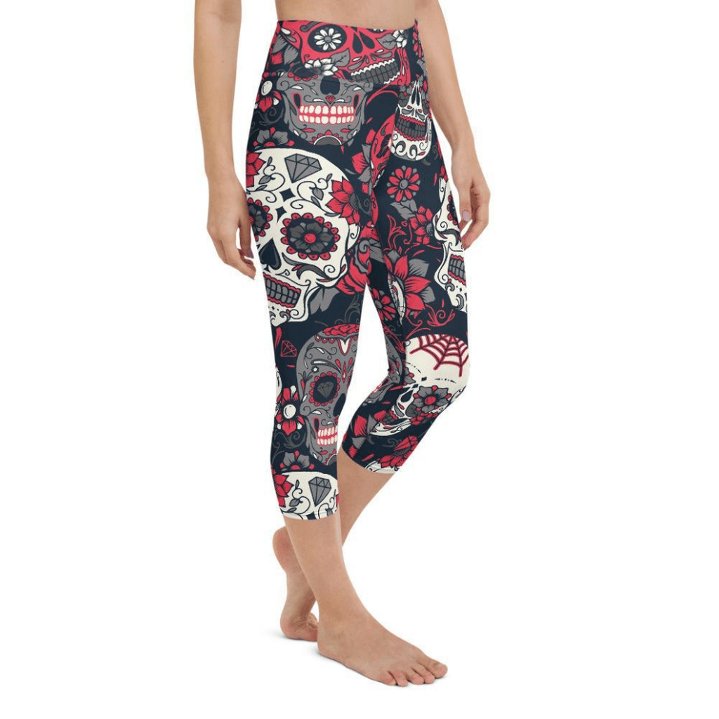 Sugar Skull Yoga Capris