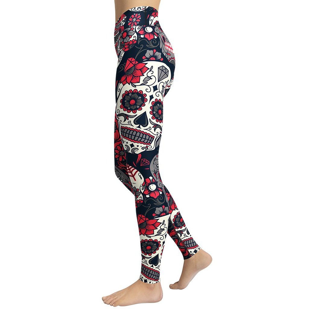 Sugar Skull Yoga Leggings