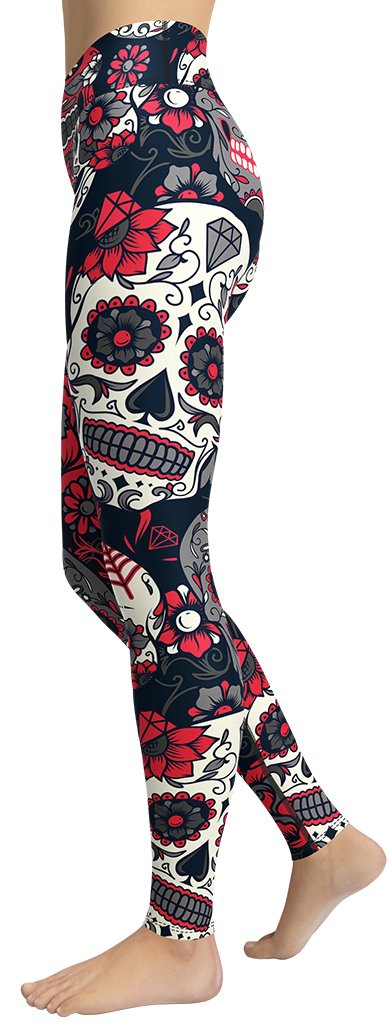 Sugar Skull Yoga Leggings