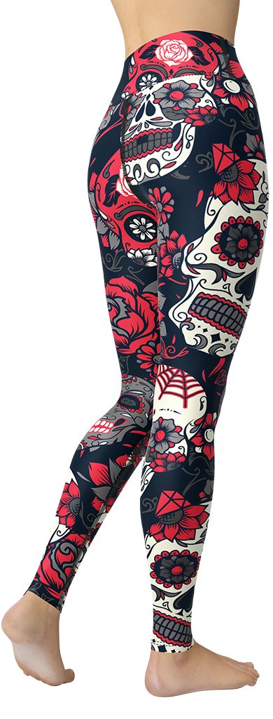 Sugar Skull Yoga Leggings