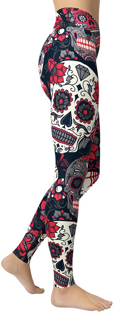 Sugar Skull Yoga Leggings