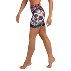 Sugar Skull Yoga Shorts