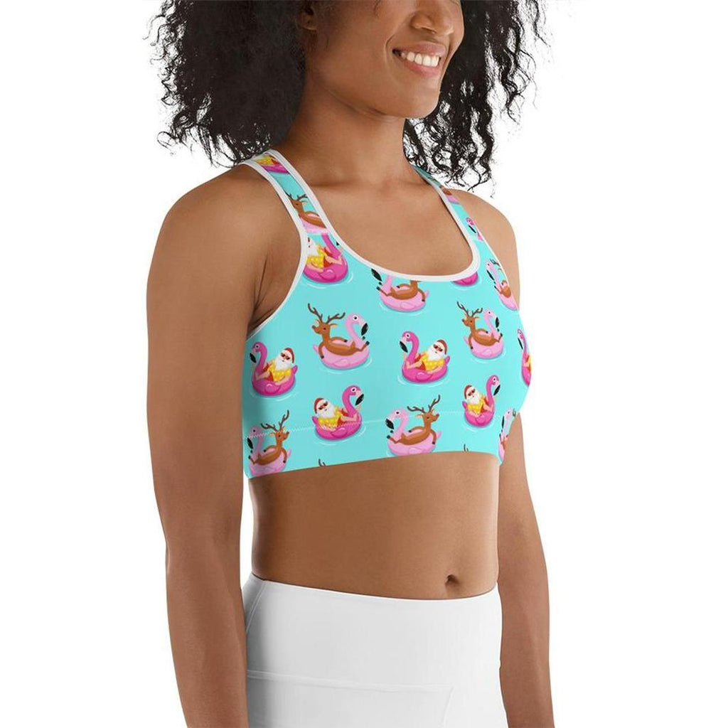 Summer Vibe Christmas Sports Bra