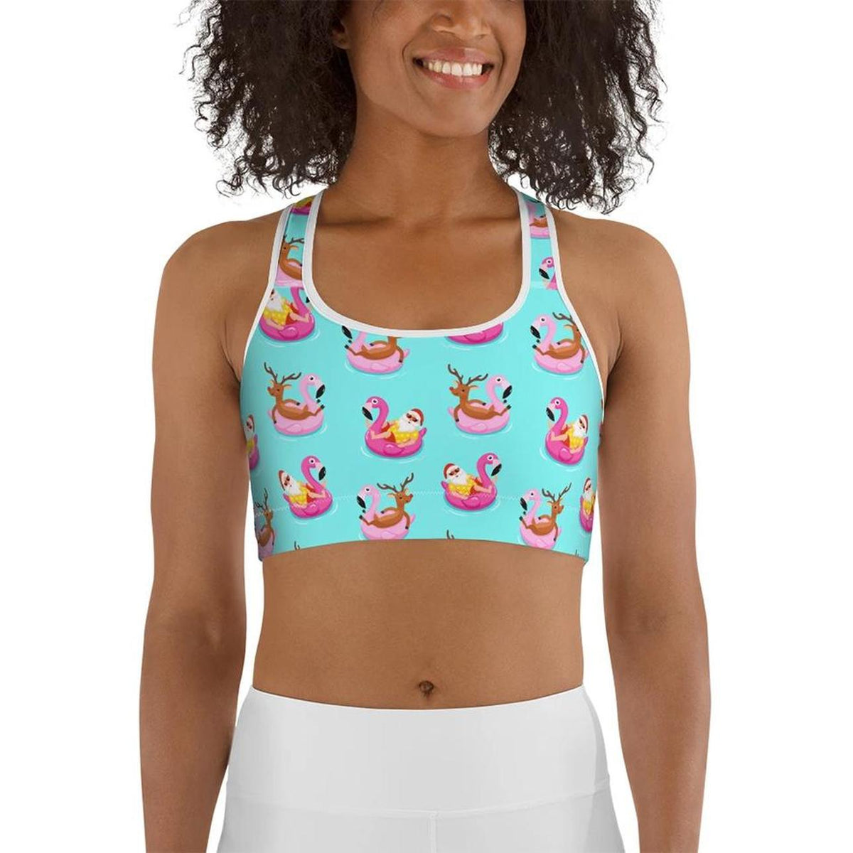 Summer Vibe Christmas Sports Bra