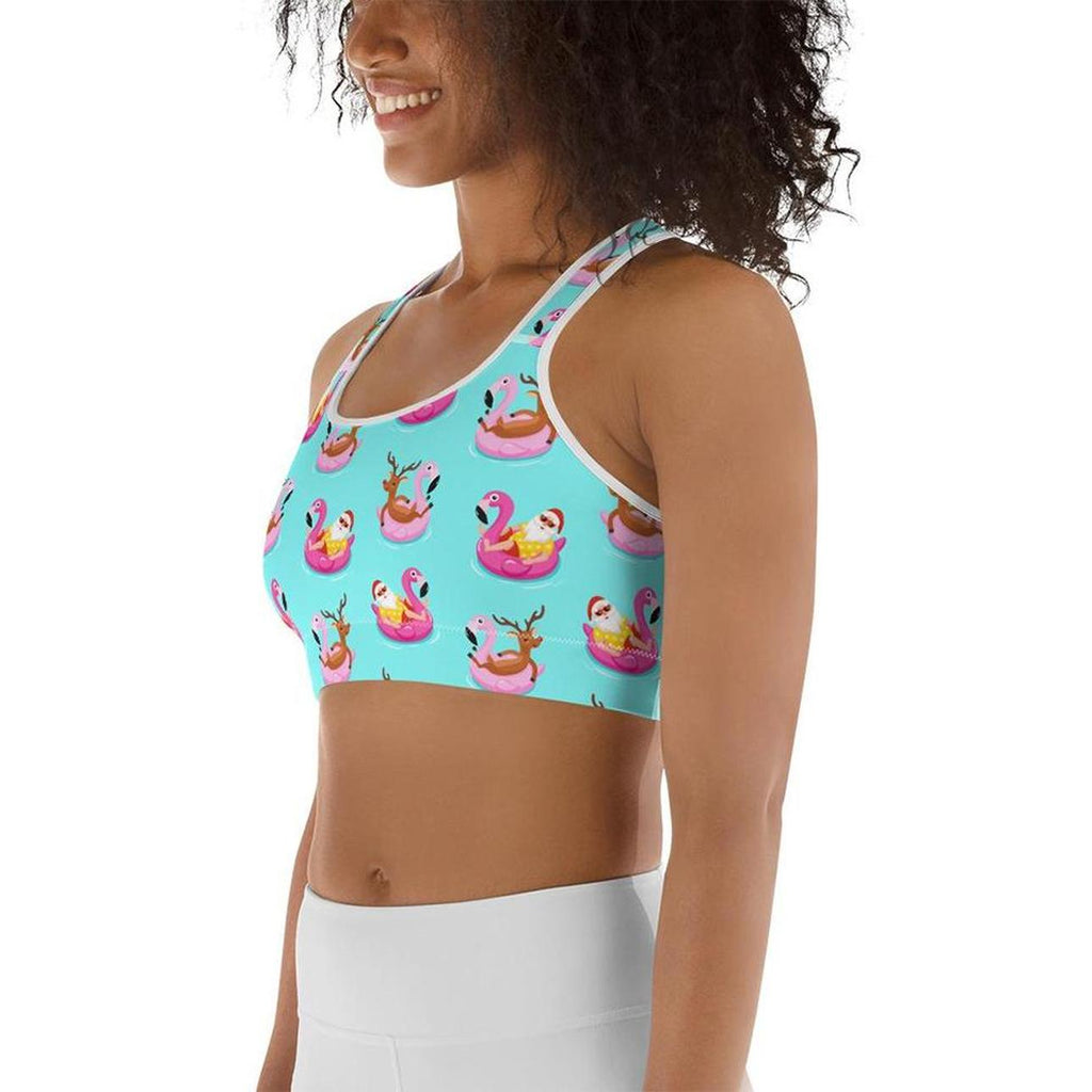 Summer Vibe Christmas Sports Bra