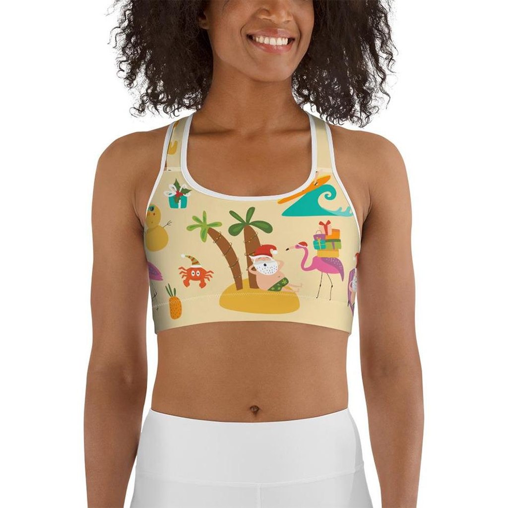 Summery Christmas Sports Bra