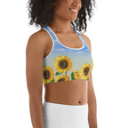 Sunflower Fields Sports Bra