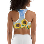 Sunflower Fields Sports Bra
