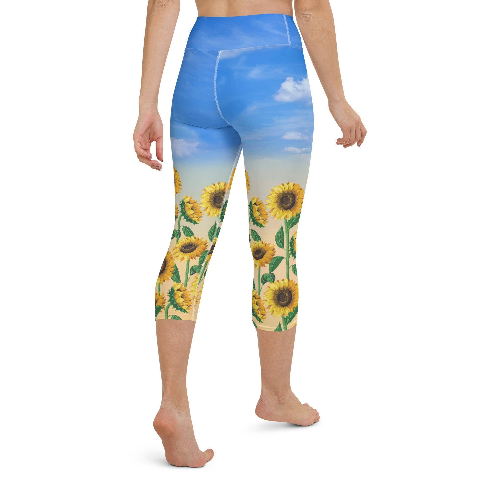 Sunflower Fields Yoga Capris