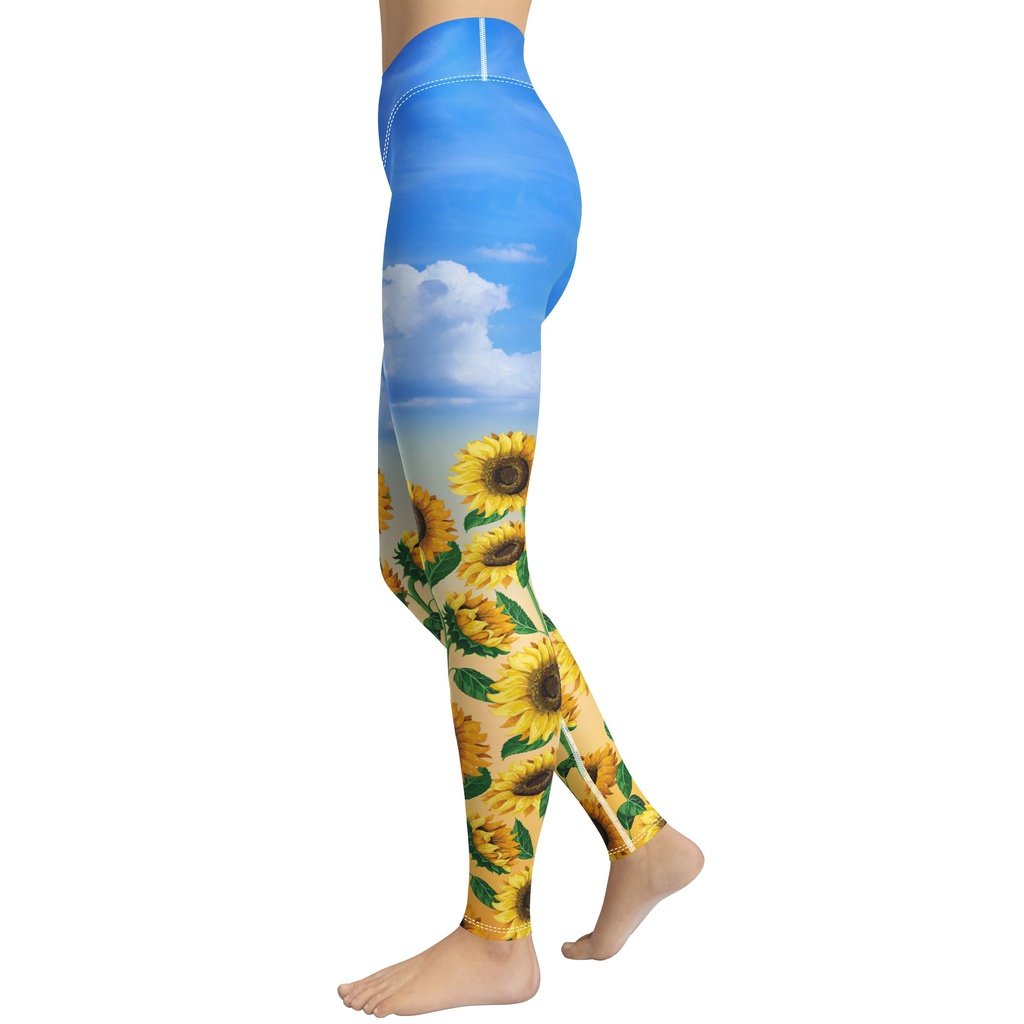 Sunflower Fields Yoga Leggings
