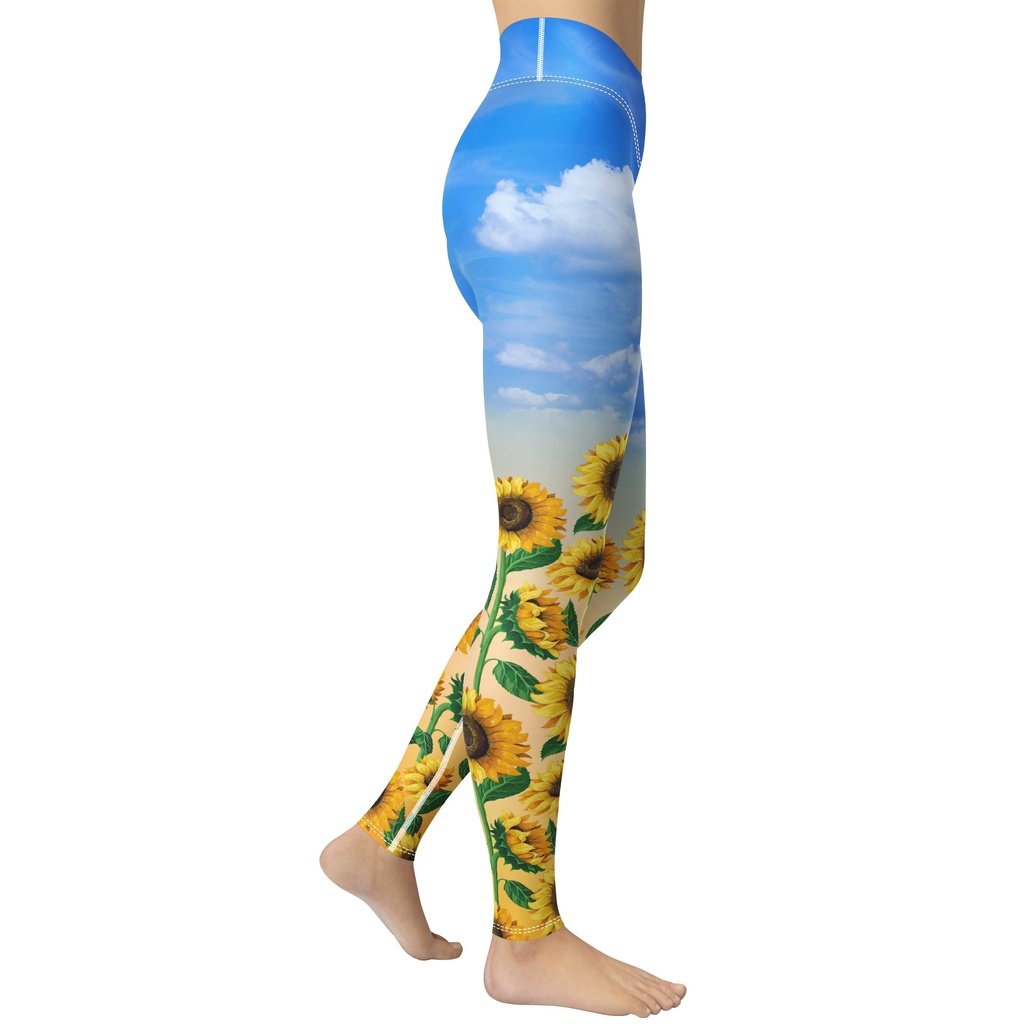 Sunflower Fields Yoga Leggings