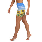 Sunflower Fields Yoga Shorts
