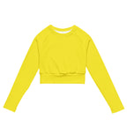 Sunshine Yellow Recycled Long-sleeve Crop Top