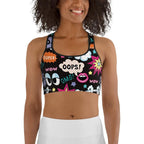 Super Cool Pop Art Sports Bra