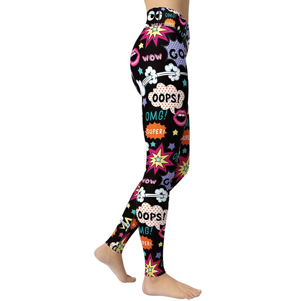 Super Cool Pop Art Yoga Leggings