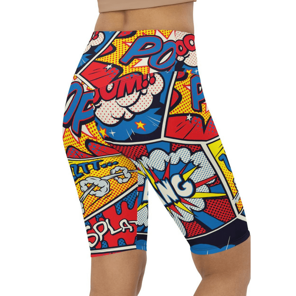 Superhero Comics Biker Shorts