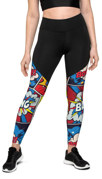 Groovy Hippie Compression Leggings  Compression fabric, Compression  leggings, Sports leggings