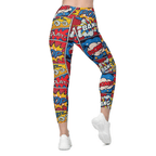 Superhero Comics Crossover Leggings With Pockets