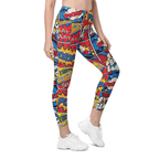 Superhero Comics Leggings With Pockets