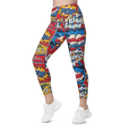 Superhero Comics Leggings With Pockets