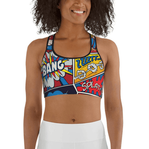Superhero Comics Sports Bra