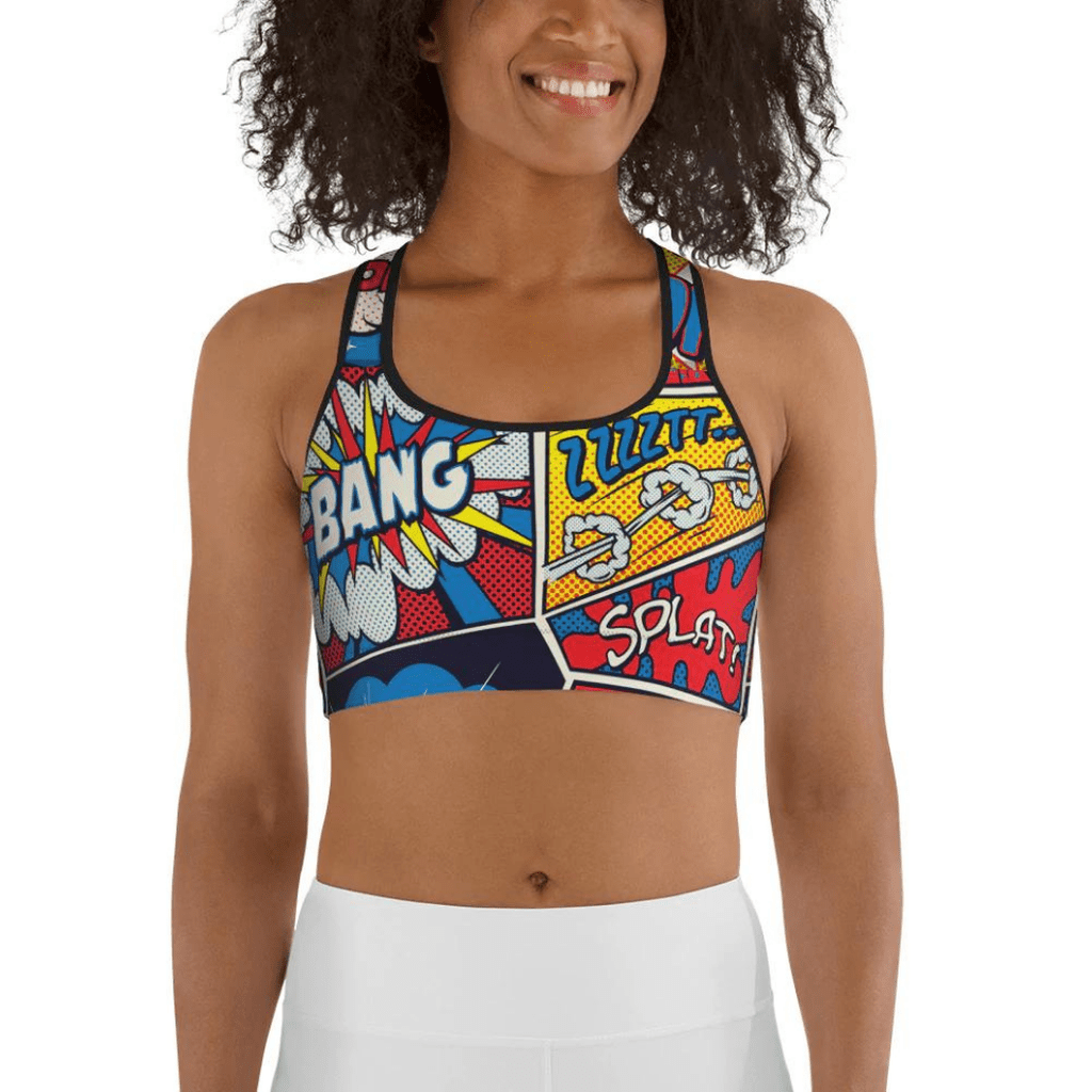 Superhero Comics Sports Bra