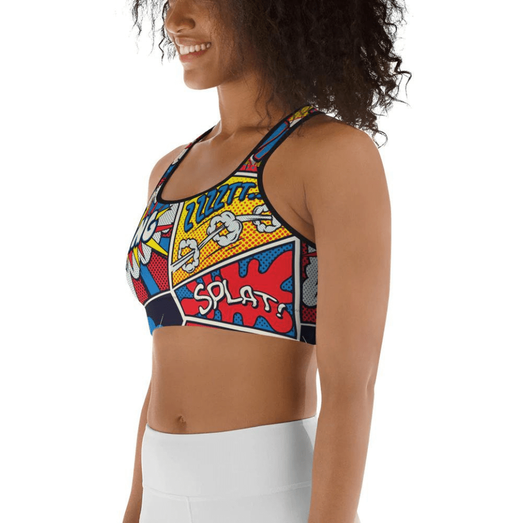 Superhero Comics Sports Bra