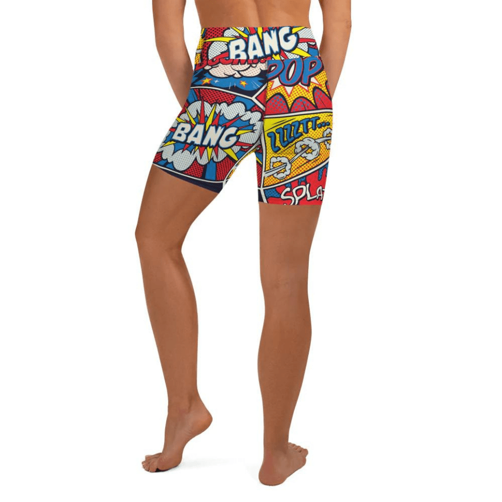 Superhero Comics Yoga Shorts