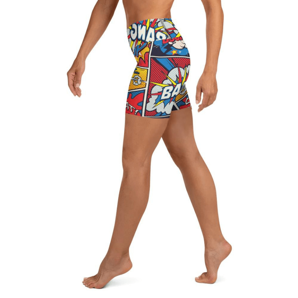 Superhero Comics Yoga Shorts