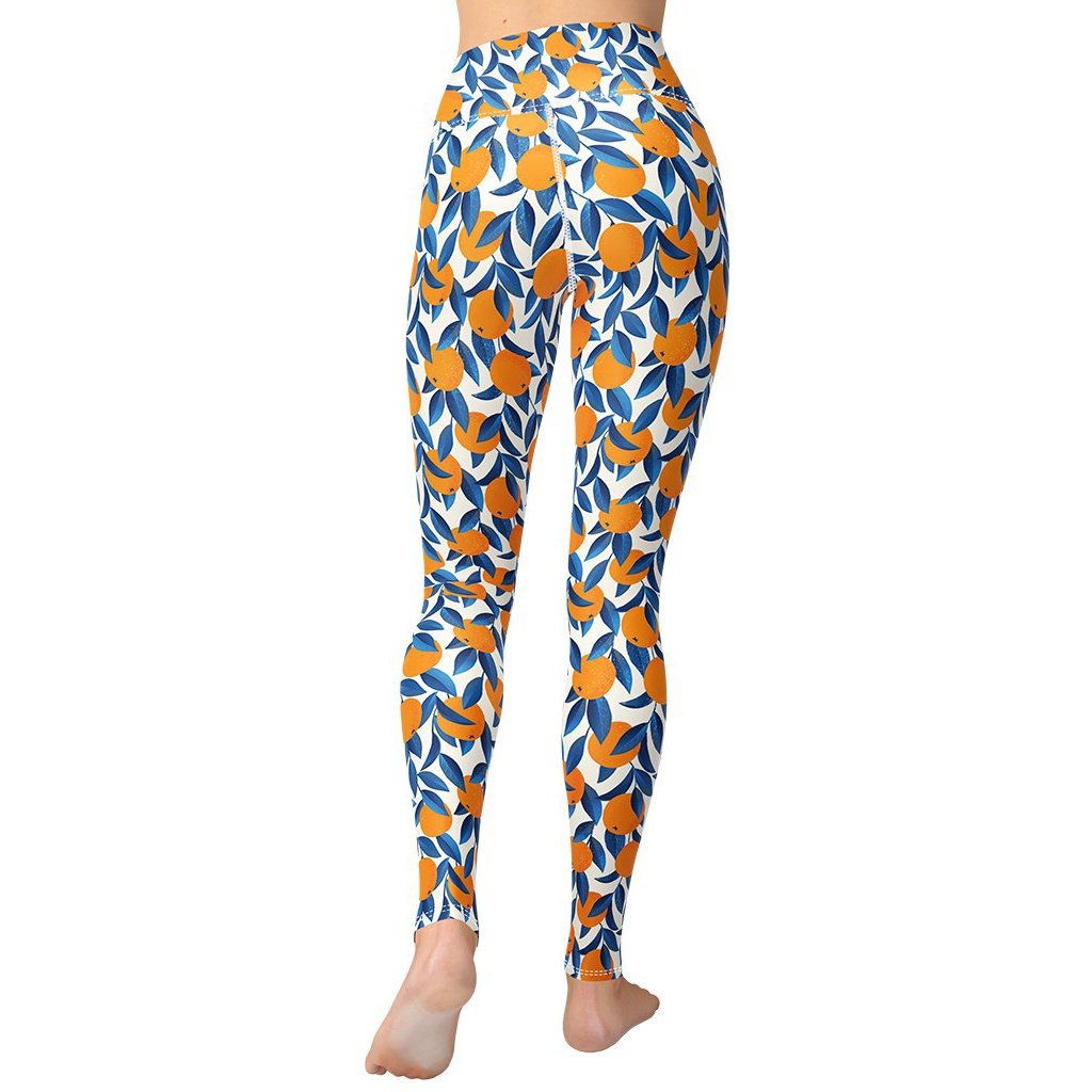 Tangerine yoga shop pants with pockets