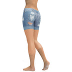 Warm Nude Denim Shorts Capris