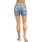 Warm Nude Denim Shorts Capris