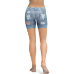 Warm Nude Denim Shorts Leggings