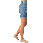 Warm Nude Denim Shorts Yoga Leggings