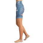 Warm Nude Denim Shorts Yoga Leggings