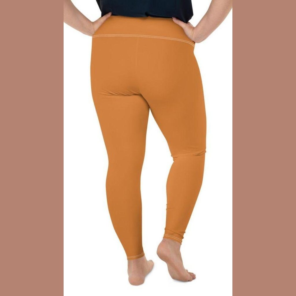 Tangerine Orange Plus Size Leggings